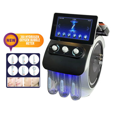 2025 New Generation Hydro Facial Machine 6 in 1 Hydrodermabrasion with silicone soft crystal tips Visiable Dermabrasion oxygen Jet Ultrasound Skin Lift