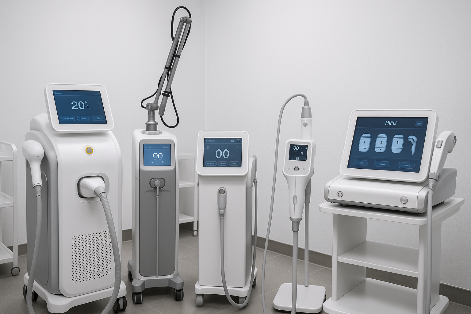 a variety of aesthetic equipment including laser hair removal,fractional co2 laser ,rf microneedle ,hifu
