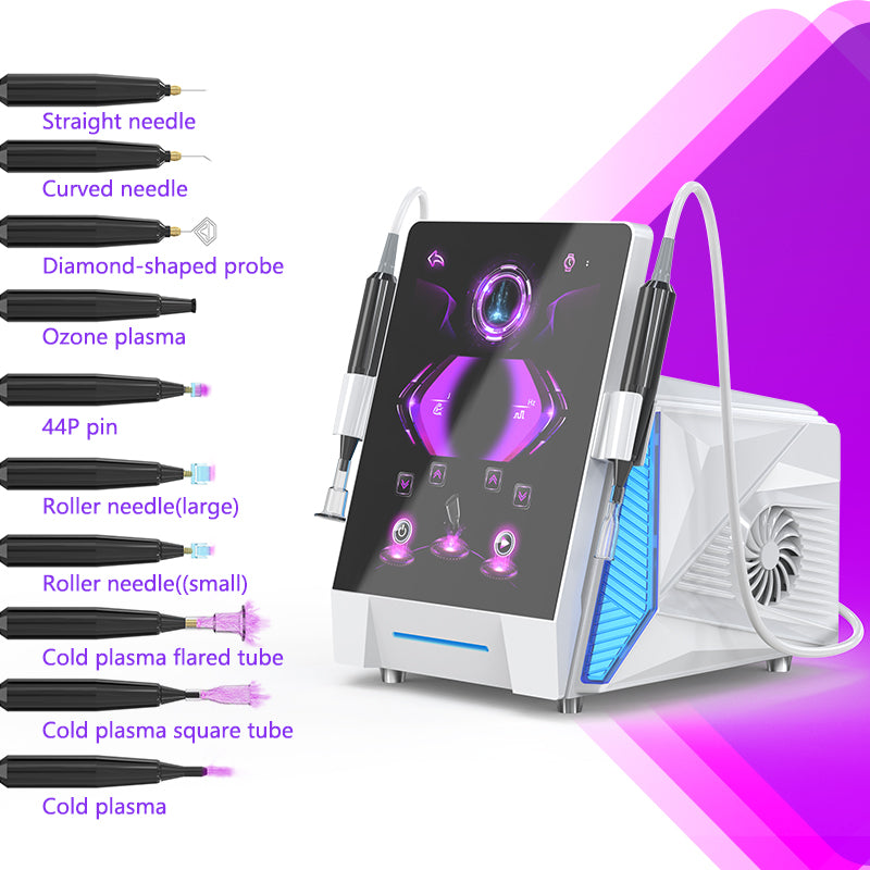Cold plasma Infusion Beauty Machine with ABS Material Dual Handle for Wrinkle Removal & Skin Rejuvenation