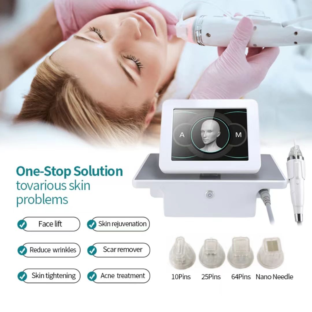 2 IN 1 Fractional RF Microneedle Machine 10pins 25pins 64pins Cartridges Nano Microneedling Wrinkle Removal Face Lift